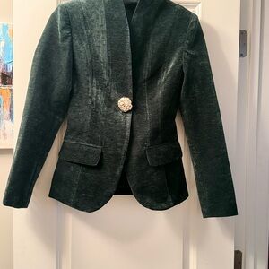 Commense Dark Green Blazer with Gold Button